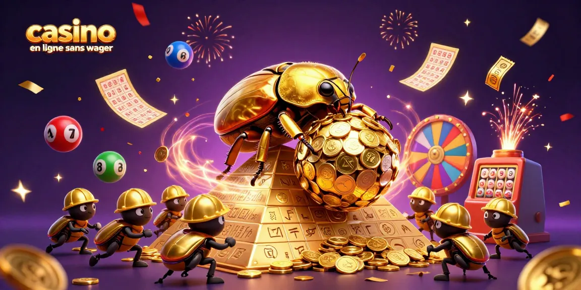 Profitez de l'expérience de casino en ligne sans wager avec des symboles animés de jeu.