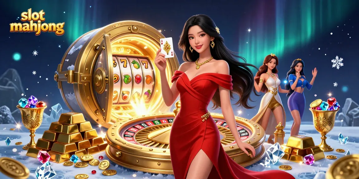 Experience slot mahjong in a vibrant, dynamic casino scene with stunning visuals and engaging elements.