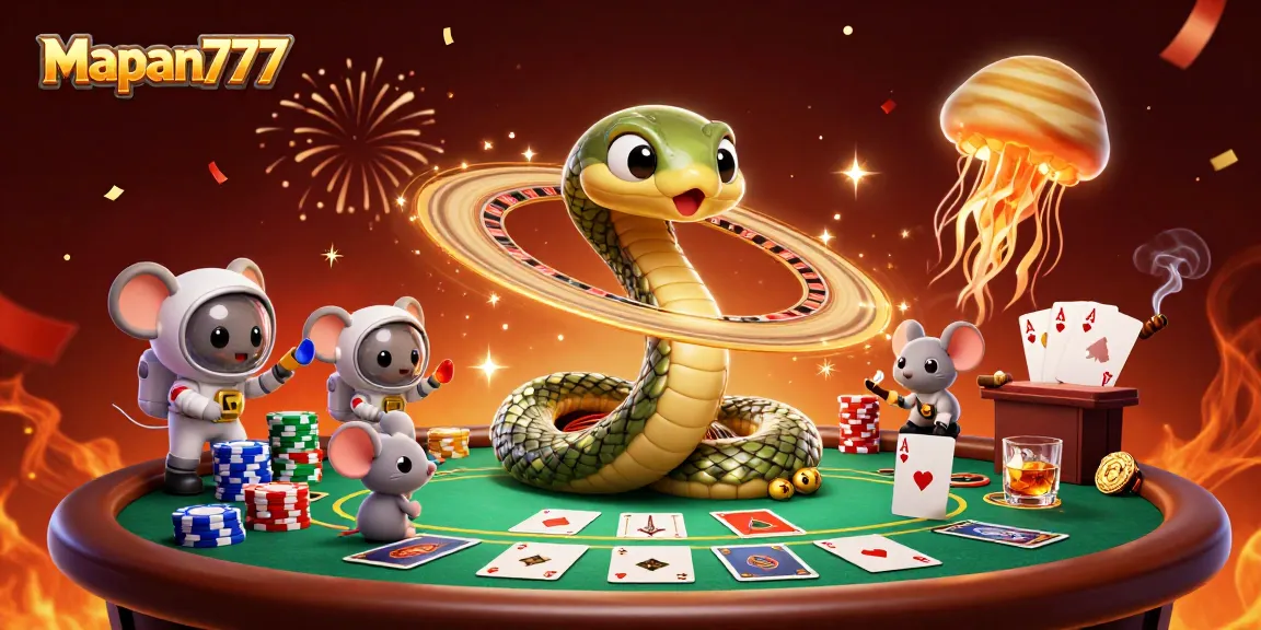 Mapan777 invites players to enjoy the thrilling cosmic casino experience with vibrant characters and action.