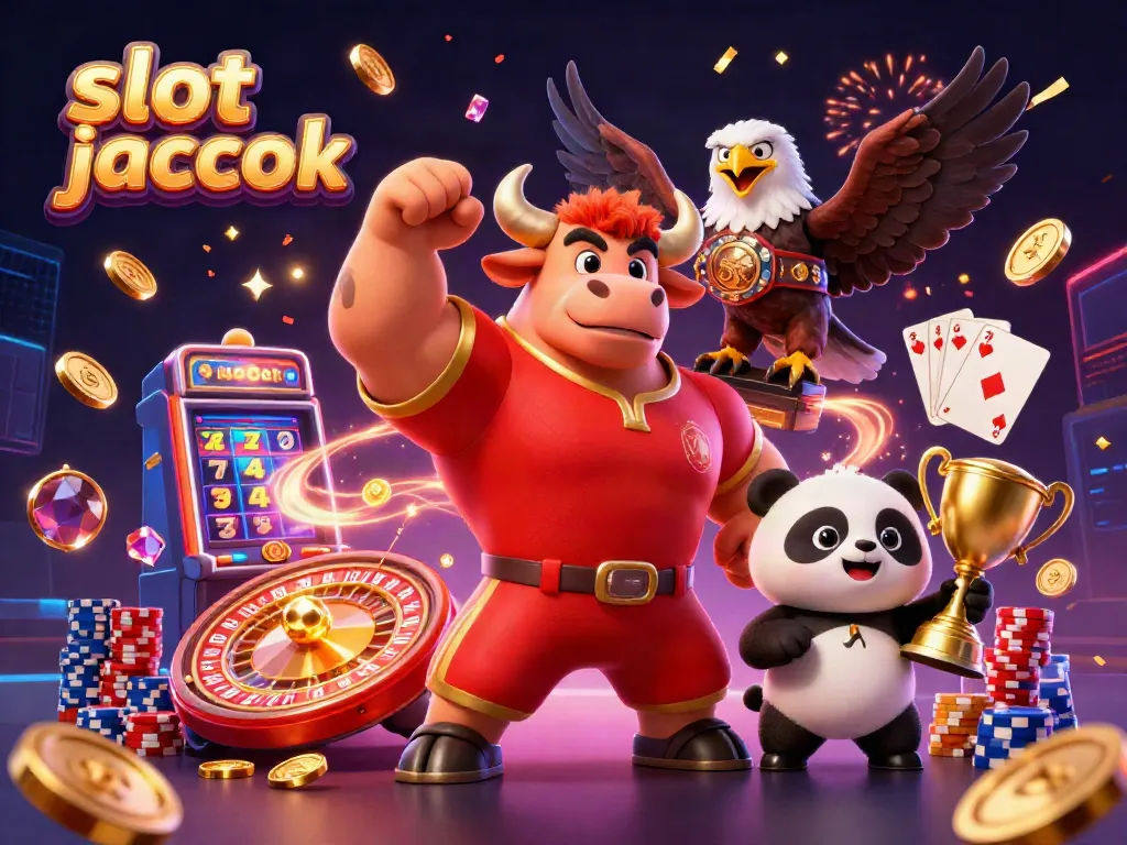 Spin to win with the exciting slot jackpot scene featuring dynamic characters and casino elements!
