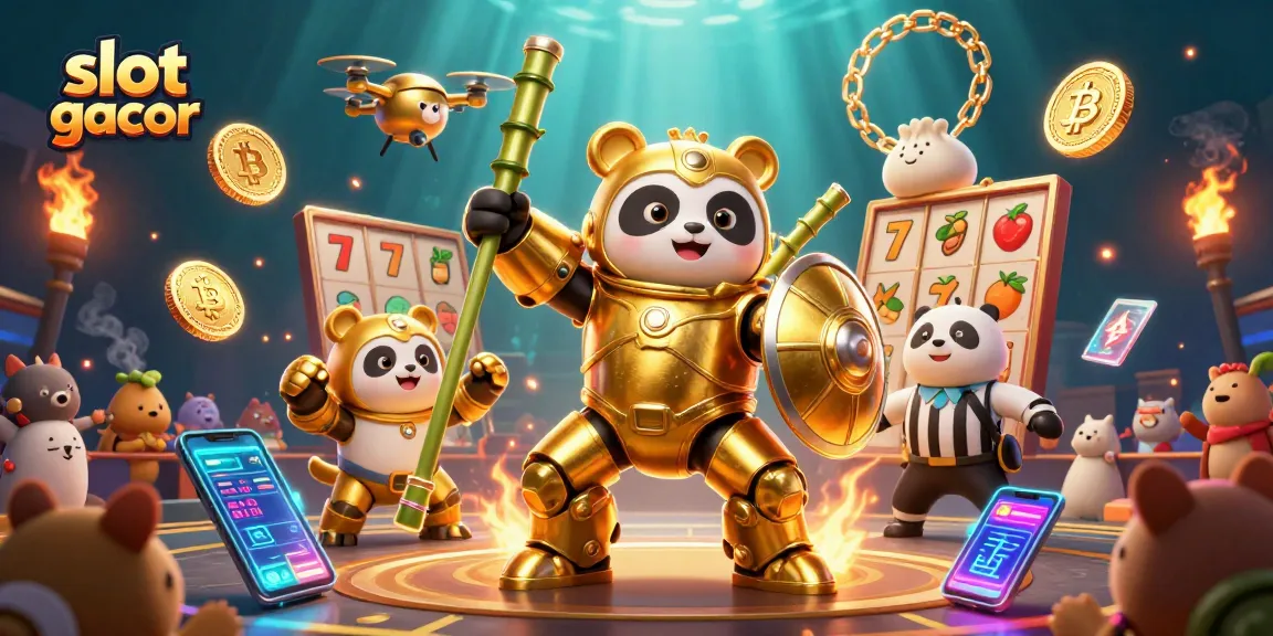 Engage with slot gacor as 3D cartoon characters celebrate big wins and jackpots in a vibrant casino arena.