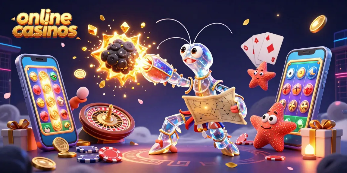 Experience online casinos with a 3D galactic samurai and treasures exploding from an asteroid.