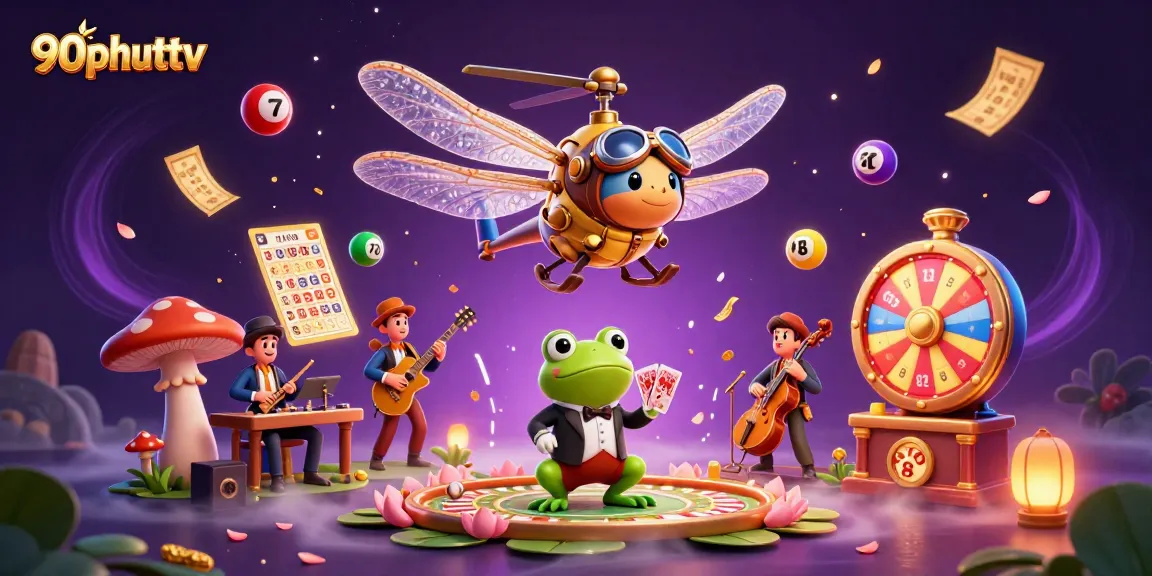 90phuttv showcases a lively casino scene with dynamic elements and engaging characters, ideal for gambling enthusiasts.