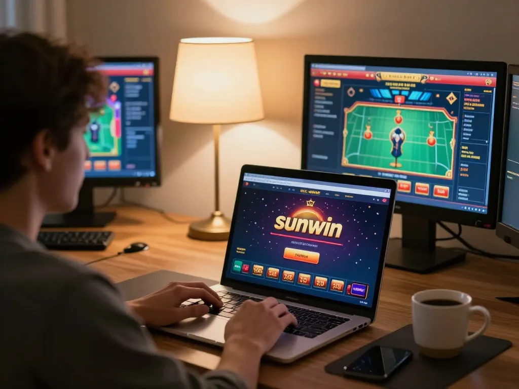 Engaging in strategic gameplay on sunwin's online casino platform at home