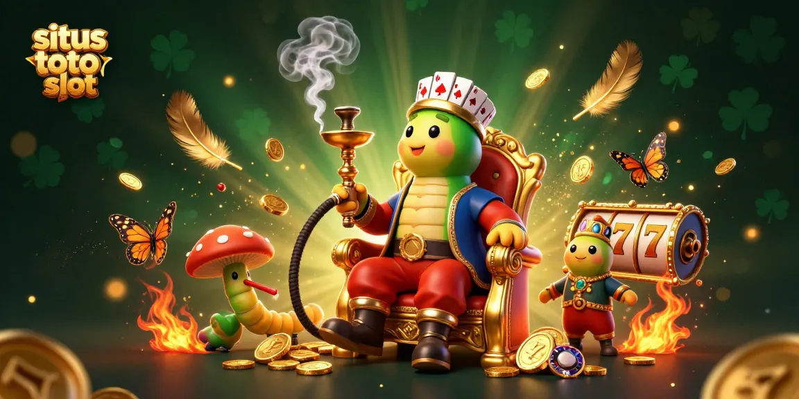 Experience thrilling gameplay with situs toto slot as a vibrant 3D illustration showcases dynamic slot reels and enchanting characters.