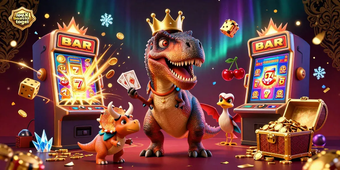 Engage in thrilling wins with login bayi toto togel as a T-Rex and friends explore bursting jackpots and colorful games.