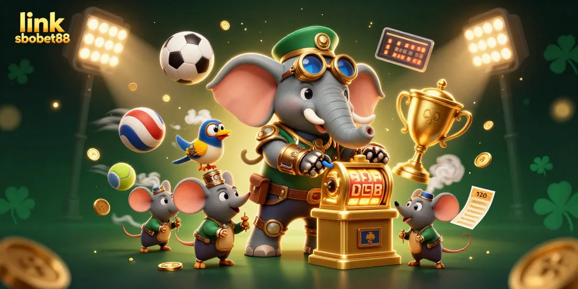 Enhance your betting experience with link sbobet88 in this dynamic 3D steampunk casino scene.