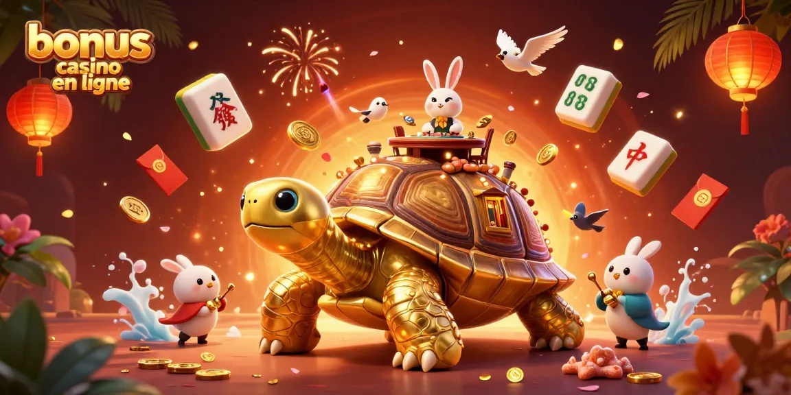 Profitez d'une offre de bonus casino en ligne exceptionnelle avec une tortue dorée remarquable et un croupier.
