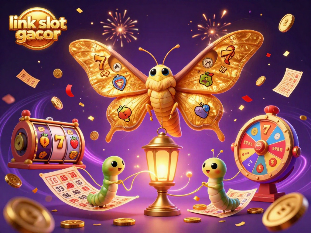 Experience big wins with link slot gacor, featuring a vibrant scene of joyous slot gaming.
