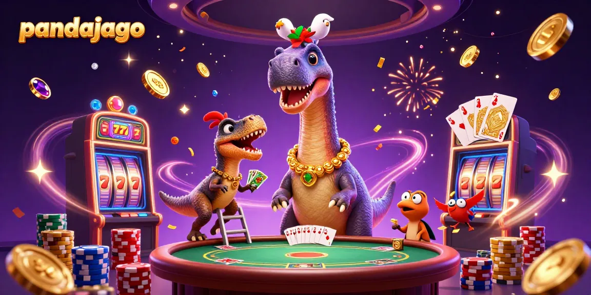 Menangkan jackpot di pandajago dengan 3D brontosaurus raksasa dan dealer pintar!