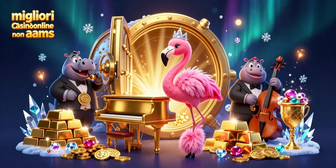 Vivi il meglio con i migliori casinò online non AAMS, con una scena casinò vibrante, personaggi e tesori.