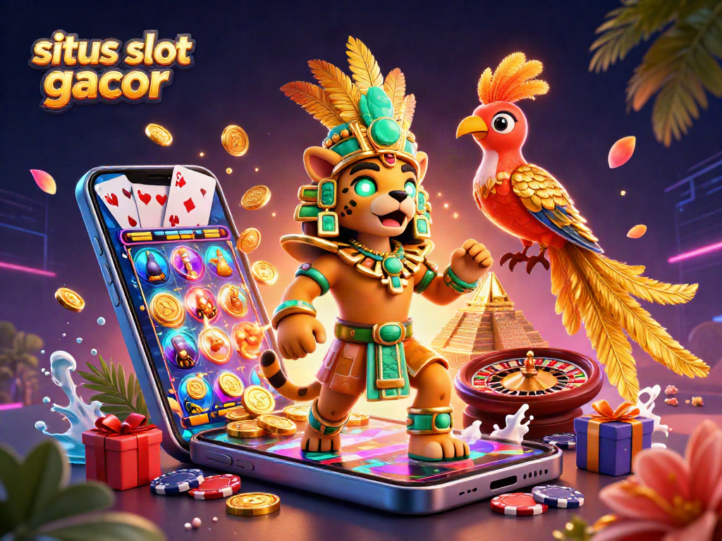Experience thrilling gameplay with situs slot gacor as a Mayan priest and vibrant game elements capture the excitement.