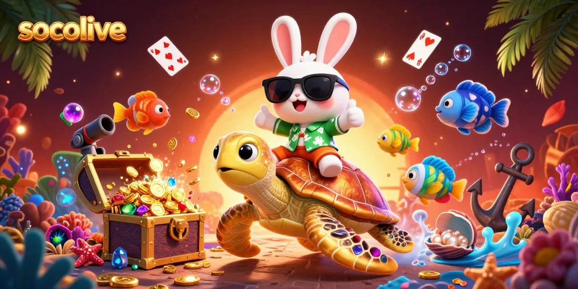 Socolive enhances the gaming experience, featuring vibrant casino-themed characters and elements.
