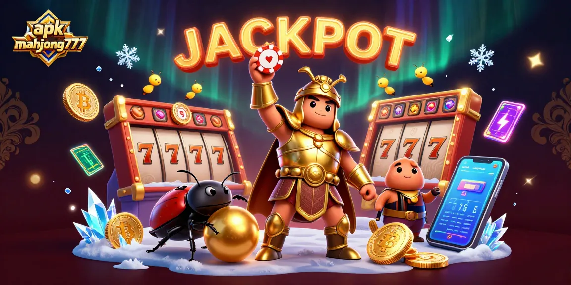 Engage in thrilling gameplay with apk mahjong777 in this vibrant casino-themed 3D illustration.