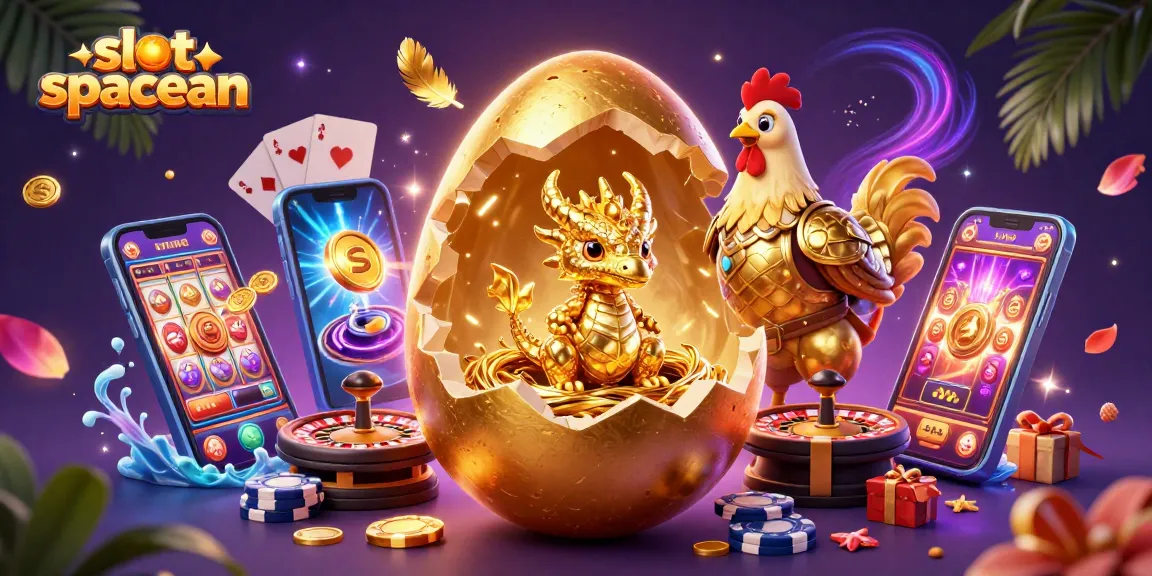 Get ready to win with slot spaceman, featuring a golden baby dragon and exciting slot game elements.