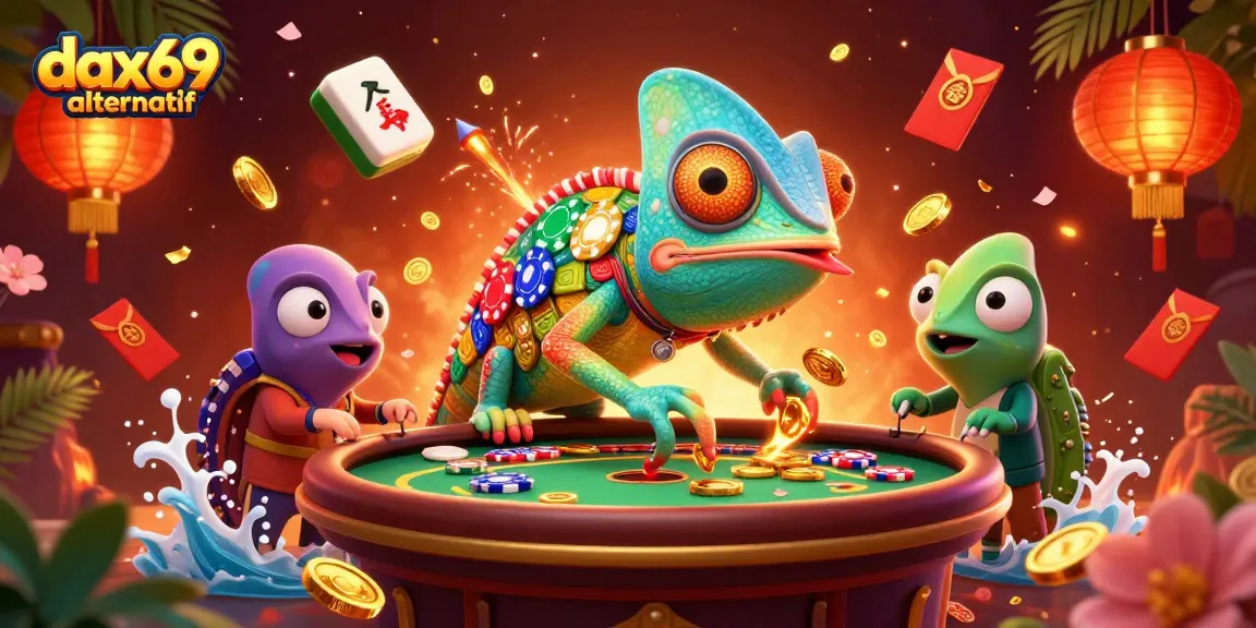 Permainan dadu di dax69 alternatif dengan chameleon kasino yang menghadirkan keberuntungan.