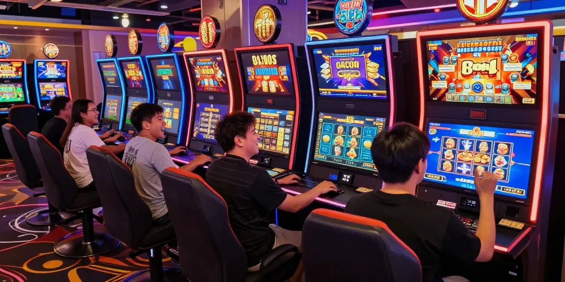 Exciting players enjoying slot gacor games in a vibrant online casino atmosphere.