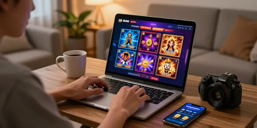 A player enjoying an immersive slot resmi experience on a modern gaming platform.