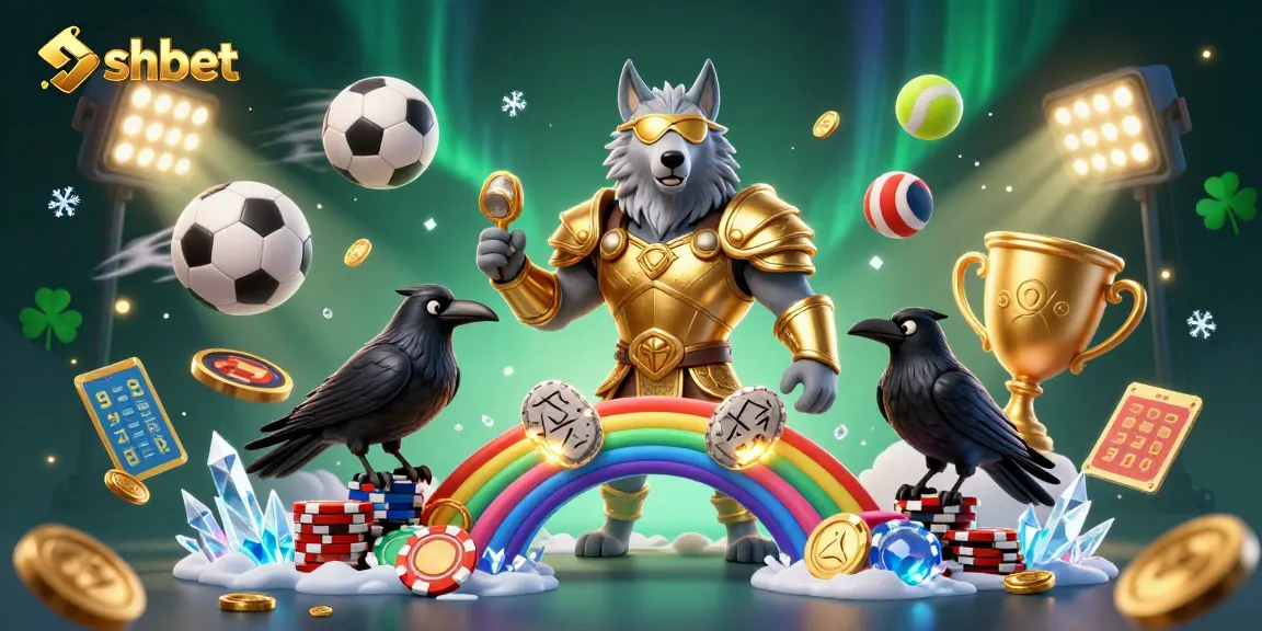 Experience the thrill of sshbet with a dynamic casino scene featuring Odin and gaming elements.