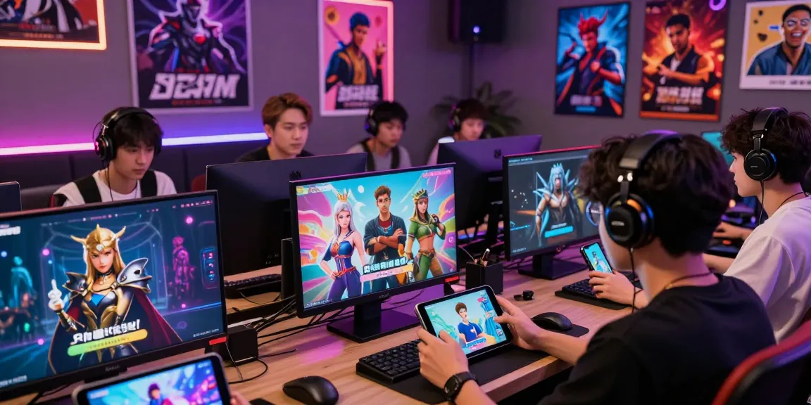 Players enjoying Status AI social media simulation game with diverse avatars, showcasing digital fame interactions.