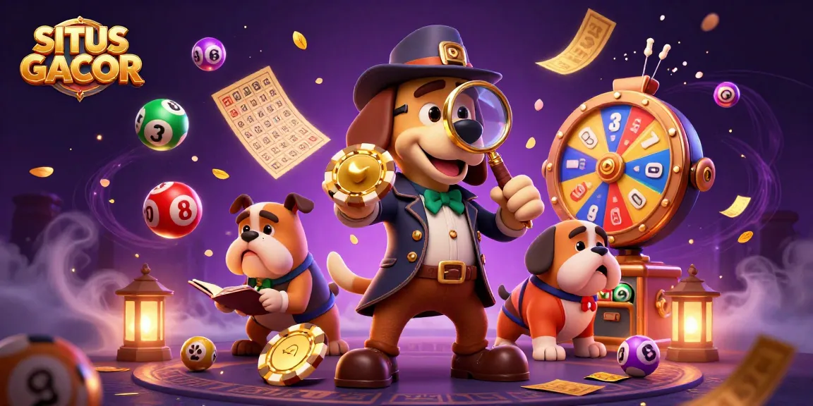 SITUS GACOR highlights vibrant lottery action with detectives in a 3D casino adventure.