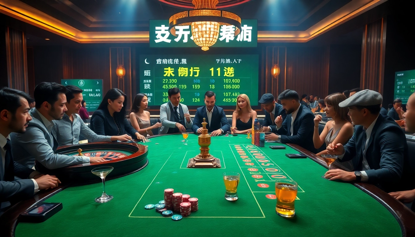 Experience the thrill of แทงบอล at a luxurious casino table with colorful chips and live betting odds.