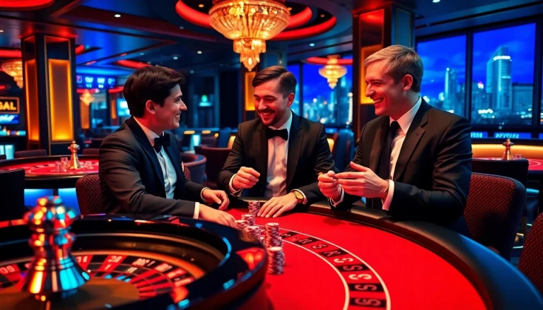 Exciting casino scene in Sydney with professionals, migration lawyer Sydney assisting clients, and vibrant gambling elements.