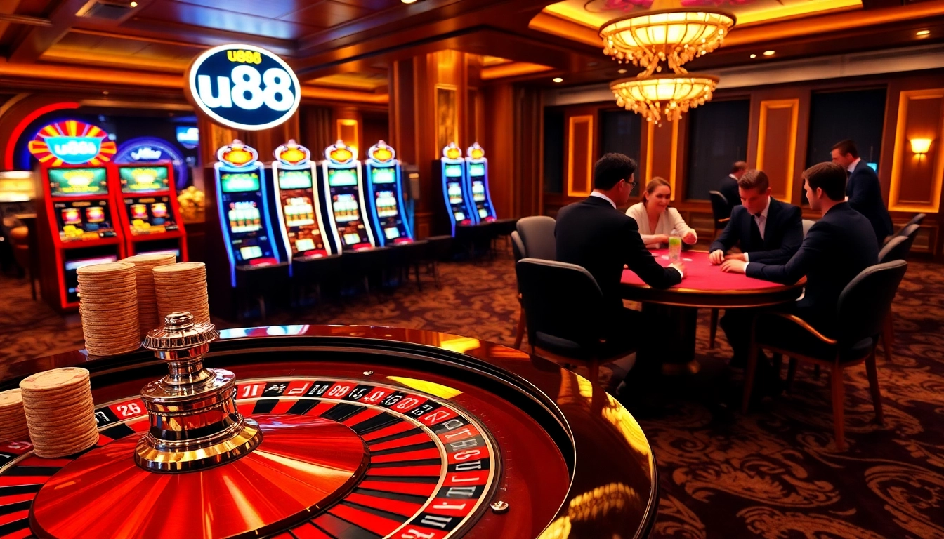 Experience the thrill of u888 online gaming with lively action at roulette and slot machines.