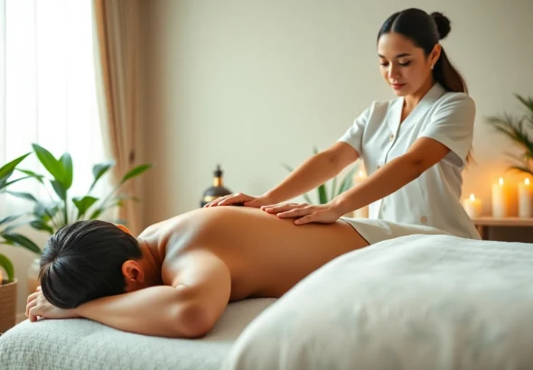 조용한 가정 환경에서 오산출장마사지를 제공하는 전문가의 편안한 모습.