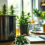 Learn how to make THC oil in a professional kitchen with fresh cannabis plants and extraction tools.