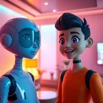 Engaging interaction with character ai nsfw showing playful and inviting digital avatars in a vibrant setting.